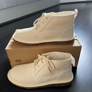 COPY - UGG WOMENS Neumel Natural Canvas Ankle Boots Off
White Sz 9 NEW